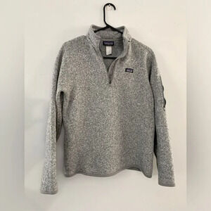 Patagonia Better Sweater Quarter Zip Pullover Fleece Jacket Gray Size S M
